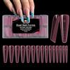 EBANKU 150 PCS Unghie Finte Nail System Dual Nail Form, Riutilizzabili Nail Dual Form Kit Rosa Stiletto Mandorla Nail Form Acrilico Tips Unghie con Scala Graduata per Unghie Strumenti, 15 misure