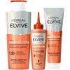 L'OREAL PARIS L'Oréal Paris Kit Capelli Danneggiati Anticaduta Elvive Growth Booster con Shampoo 200ml + Balsamo 150ml + Siero 102ml Formula con Aminexil-R Niacinamide ed Estratto di Radice di Zenzero - Set da 3