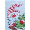 VERVACO Ricamo Punto Croce Kit Prestampato Tovaglie GNOMO E RENNA Biancheria Da Tavola Set Fai Da Te Creativo ca. 80 x 80 cm Kit Hobby Creativi Adulti Casa Decor Cross Stitch Embroidery