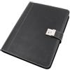 ALASSIO 31514-2 - Cartellina portadocumenti, formato A4, con 4 anelli meccanici e 15 cartelle portadocumenti, in similpelle, colore: nero, 36 × 28 × 4,5 cm