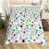 Homemissing Set di biancheria da letto per bambini con copripiumino e motivo koala con motivo floreale e foglie e fiori, leggero, per letto matrimoniale