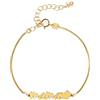 SINGULARU - Bracciale Mamá Heart. Argento Sterling 925 con Finitura Placcata Oro 18Kt. Taglia Unica. Lunghezza Catena 17,5 cm. Gioielli da Donna