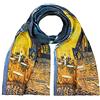 VON LILIENFELD® Scialle Seta Sciarpa Donna Accesorio Satin Arte Vincent van Gogh: Caffè notturno