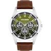 Steve Madden Orologio da uomo con cinturino, Grigio/Argento
