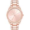 Steve Madden Orologio da donna con cinturino in vero cristallo, Oro rosa