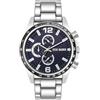 Steve Madden Orologio da braccialetto maschile, Argento/Blu navy