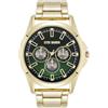 Steve Madden Orologio da braccialetto maschile, Oro/Verde