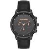 Steve Madden Orologio da uomo con cinturino, Nero/Grigio
