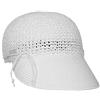 Seeberger Berretto Uni Rollable Crochet Donna - Cappellino Estivo Visiera da Sole con Estate Primavera/Estate - Taglia Unica Bianco
