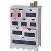 Mendler Credenza cassettiera Lavagna Shabby Vintage Ermelo 87x60x30cm Legno di paulonia Bianco