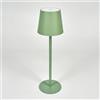 SMART-J Lampada Ricaricabile LED da Tavolo Easy Circle - 3 Temperature di Luce, 6 Ore di Autonomia, Design Moderno, Interruttore Touch, USB Ricaricabile (Verde)