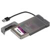 i-tec MySafe USB 3 Easy 3G60060 - Alloggiamento esterno per hard disk da 2,5, per SATA I/II/III I/II/III HDD SSD, colore: Nero