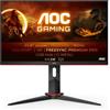 AOC Gaming 24G2SU - Monitor 24 pollici FHD, 165 Hz, 1ms, FreeSync Premium (1920 x 1080, VGA, HDMI, DisplayPort, USB Hub) Nero/Rosso