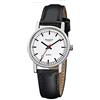 Regent Orologio Donna Elegante analogico braccialetto di cuoio nero orologio al quarzo con quadrante bianco urf824