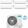 Hisense Climatizzatore Condizionatore Hisense Hi Comfort Wifi R32 Quadri Split Inverter 7000 + 9000 + 12000 + 12000 BTU con U.E. 5AMW105U4RQC Classe A++/A+