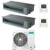 Hisense Climatizzatore Condizionatore Hisense Canalizzabile R32 Dual Split Inverter 18000 + 18000 BTU con U.E. 5AMW105U4RQC Classe A++/A+
