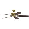 Pepeo Gmbh Ventilatore da Soffitto Potkuri, Ottone Satinato / Noce, 132 Cm