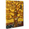 ConKrea Quadro su Tela Canvas - INTELAIATO - Pronto da Appendere - Klimt Particolare - Albero della Vita - 50x70cm - Senza Cornice - (cod.1385)