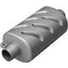 CAN-SB MARINE PLASTICS MARMITTA SILENZIATORE ORIZZONTALE TUBO Ø 75mm PER MOTORI ENTROBORDO