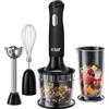 Russell Hobbs Frullatore a Immersione Nero - 3 in 1 - Frullatore-tritatutto, Mixer e Frusta - Senza BPA e Lavabile in Lavastoviglie, Frullati, Zuppe, Salse, Yogurt, Alimenti Bambini, 24702-56