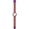 HIP HOP Orologio DONNA LOGOMANIA quadrante MONO-COLORE BIANCO movimento SOLO TEMPO - 3H QUARZO e CINTURINO SILICONE CON TESSUTO MULTICOLORE HWU1151