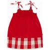 Tuc Tuc abito bretelline regolabili rosso quadrettato cotone 11300185 ROJO