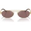 Miu Miu Occhiali da Sole MU54ZS ZVN70D Oro/Marrone Donna