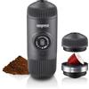 WACACO Nanopresso con NS Adapter, Macchina per Caffè Espresso Portatile, Compatibili con Capsule *Nespresso®* e Caffè Macinato, Set Macchina da Caffè da Viaggio Manuale, Perfetto per il Campeggio