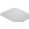 Gala Coral - Sedile per WC con caduta ammortizzata, con kit di fissaggio e cerniere in acciaio inox, colore bianco lucido, dimensioni 36 x 3 x 42 cm, modello G5169601