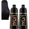 Dyceittdia 2pcs Shampoo per la Tintura Dei Capelli, Shampoo Naturale per Capelli Neri, 3-In-1 Shampoo Colorante, Idratazione dei capelli, Nero e Marrone,2pcs*100ml, hair2