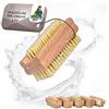 ToolSpace 5 Pezzi Spazzola per la Mano in Legno - Faggio Spazzolina per Pulizia Unghie Mani e Piedi - Dura Spazzole Doppiafaccia con Setole Naturale per Manicure Pedicure e Corpo - Spa Accessorio