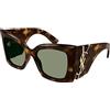 YVES SAINT LAURENT Saint Laurent Occhiali da Sole Cat Eye Oversize BLAZE SL-M119-002 Havana 54-13-135