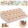 Honicemar 3 strati - 18 Slots Oli Essenziali Scatole Organizer in legno, Espositore per Olio Essenziale Organizzatore Scatola Portaoggetti Adatto per Casa/SPA/Tavolo da Toeletta/Ufficio