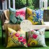 DakTou Federe Cuscini Divano 40 x 40 Fiori da Giardino Colorati Farfalla Primavera Estate Copricuscini Decorativi Esterno Impermeabile Lino Fodere Quadrate per Cuscino per Letto Soggiorno Casa Set di 4
