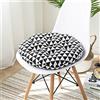 Morbuy Cuscini per Sedia Rotondi, Morbuy Estate Traspirante Cuscino Tatami Nordico Moderno Cotone e Lino per Interni ed Esterni, Giardino, Patio, Cucina e sedie da Ufficio (40x40cm,Moda)