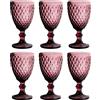 GMMH Vintage 6 Condivisione Set Rete Di Vetro Re Bicchiere Da Vino Vetro Vetraio Bicchieri Di Vino Bicchiere D'acqua Bicchiere Highball - lilla