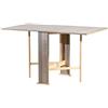 LIBEROSHOPPING.eu - LA TUA CASA IN UN CL Tavolo da pranzo richiudibile in legno 136x74 cm salvaspazio SUSANNA (Larice Grigio)