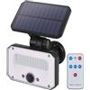 EMOS - Lampada solare a LED SPILO per esterni con sensore di movimento e telecomando - Lampada da parete solare per casa/giardino - Portata sensore 6 m/120° - 4 modalità di illuminazione, luminosità