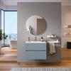 DEGHI Mobile bagno sospeso 70 cm carta da zucchero con lavabo e specchio - Dedalo