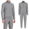 VEQUÈ Tuta Uomo Leggera Sportiva Maglia Completo Cotone Felpa con Zip e Pantalone (IT, Testo, 3XL, Regular, Regular, Grigio)