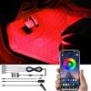 TABEN Kit Luce Atmosfera vano Piedi per Auto Sincronizzazione Musicale RGB Multicolore 16 Milioni di Colori Kit Illuminazione Ambientale USB, Suono Attivo e Controllo App Bluetooth Wireless CC 12V