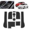 BSTW Compatibile con VW Golf 7 7.5 R GTD GTI GTE 2013-2019 Tappetini Antiscivolo per Golf 7 Tappetini in Gomma per Console Centrale, Porta Bicchieri, Scanalatura Porta (Bianco)
