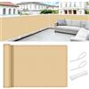 COOL AREA Frangivisto Balcone 90x200cm per Protezione Copri Ringhiera Balcone Impermeabile Anti-UV Recinzione Copertura per Privacy Balcone Esterno Terrazza Giardino,Sabbia