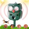 UNISOPH Spaventatore per gatti da giardino, a ultrasuoni, dissuasore per gatti, con sensore PIR e flash, 5 modalità di regolazione, IP44, impermeabile, efficace per gatti, cani, volpi, uccelli, 1