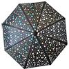 PIROIT Goods4good - Ombrello che cambia colore con la pioggia/acqua, con stampa a pois, multicolore, pieghevole, automatico, diametro 110 cm, Nero , Medio