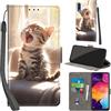 PHINIENLAND Cover per Samsung Galaxy A50 / A50s / A30s Case PU Pelle Custodia [Kickstand] [Chiusura magnetica] [Slot per Schede], Portafoglio Flip Custodia per Samsung A50,Gatto
