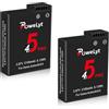 PoweLyt 2-Pack Osmo Action 5 Pro/4/3 Batterie 2100mAh Osmo Action 5 Pro Supporta fino a 240 minuti di durata della batteria Compatibile con DJI Osmo Action 5 Pro, Osmo Action 4, Osmo Action 3