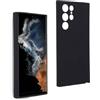 REY Cover in Gel TPU Nera per Samsung Galaxy S22 Ultra, Ultra Sottile 0,33 mm, Morbido Flessibile, Custodia Silicone