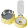 Generic Set di ciotole per cibo per gatti, piatti inclinati, 26 x 16 x 14 cm, in acciaio inox, dispenser automatico per acqua, per gatti, cani, cuccioli e gattini