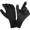 AOOSA Guanti da Muta Termica, 3mm Guanti in Neoprene Elastico, Immersione con Polso Elastico e Particelle Antiscivolo, per Immersioni, Kayak, Surf, Inverno,Canoa,Kayak (Nero, M)